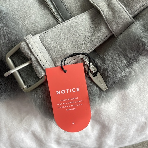 The Arrivals NYC gray suede biker jacket - Picture 5 of 6